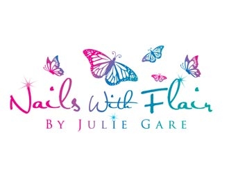 Nails with Flair by Julie Gare logo design by shere