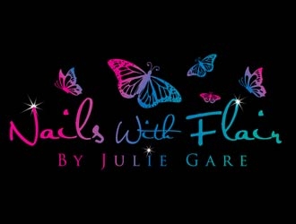 Nails with Flair by Julie Gare logo design by shere