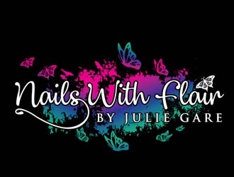 Nails with Flair by Julie Gare logo design by shere