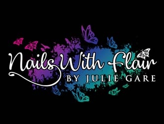 Nails with Flair by Julie Gare logo design by shere