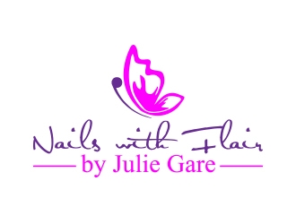 Nails with Flair by Julie Gare logo design by sarfaraz