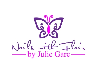 Nails with Flair by Julie Gare logo design by sarfaraz