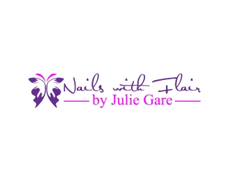 Nails with Flair by Julie Gare logo design by sarfaraz