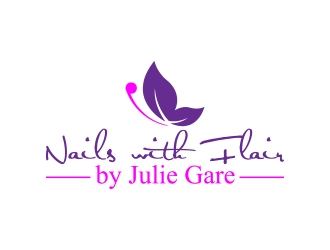 Nails with Flair by Julie Gare logo design by sarfaraz