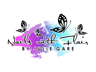 Nails with Flair by Julie Gare logo design by done