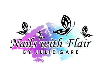 Nails with Flair by Julie Gare logo design by done