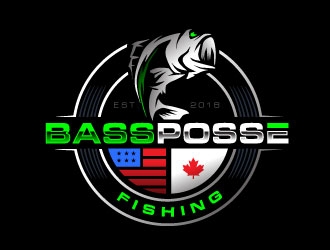 Bass Posse Fishing logo design by REDCROW