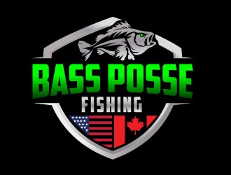 Bass Posse Fishing logo design by REDCROW