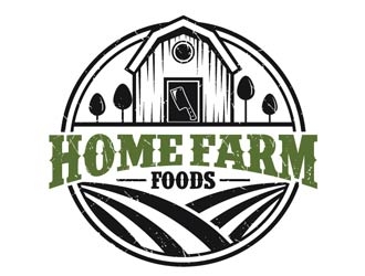 Home Farm Foods logo design by shere