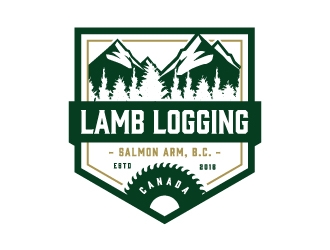 Lamb Logging Ltd. logo design by Kewin