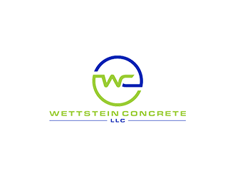 Wettstein Concrete logo design by checx