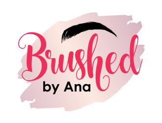 Brushed by Ana logo design by Girly