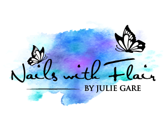 Nails with Flair by Julie Gare logo design by torresace