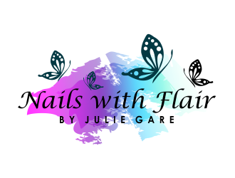 Nails with Flair by Julie Gare logo design by done
