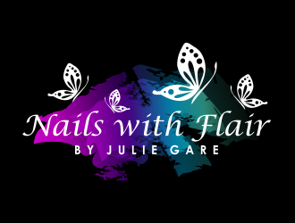 Nails with Flair by Julie Gare logo design by done