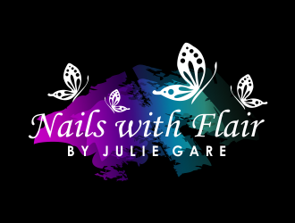 Nails with Flair by Julie Gare logo design by done