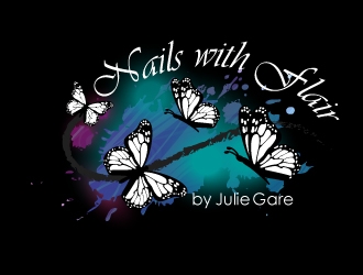 Nails with Flair by Julie Gare logo design by uttam