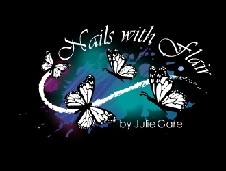 Nails with Flair by Julie Gare logo design by uttam