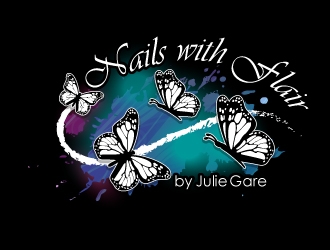 Nails with Flair by Julie Gare logo design by uttam