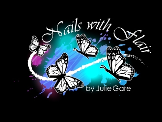 Nails with Flair by Julie Gare logo design by uttam
