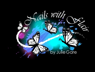 Nails with Flair by Julie Gare logo design by uttam