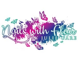 Nails with Flair by Julie Gare logo design by shere