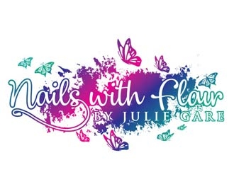 Nails with Flair by Julie Gare logo design by shere