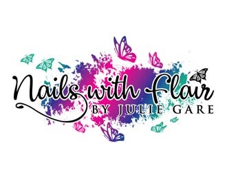 Nails with Flair by Julie Gare logo design by shere
