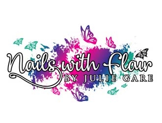 Nails with Flair by Julie Gare logo design by shere