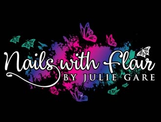 Nails with Flair by Julie Gare logo design by shere