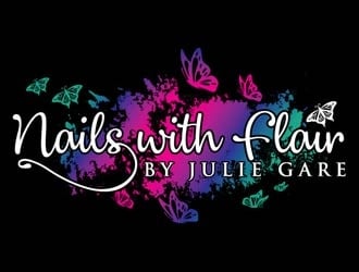 Nails with Flair by Julie Gare logo design by shere