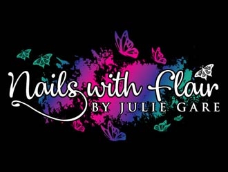 Nails with Flair by Julie Gare logo design by shere