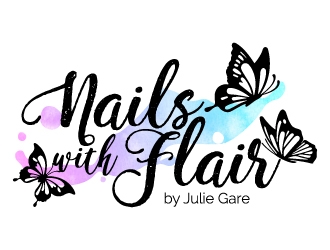 Nails with Flair by Julie Gare logo design by jaize