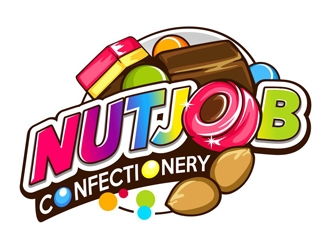 Nutjob Confectionery logo design by veron