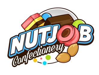 Nutjob Confectionery logo design by veron