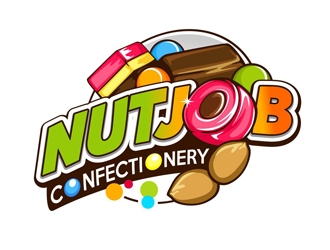 Nutjob Confectionery logo design by veron