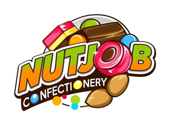 Nutjob Confectionery logo design by veron