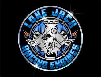 Lone Jack Racing Engines  logo design by bosbejo