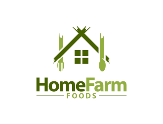 Home Farm Foods logo design by imagine