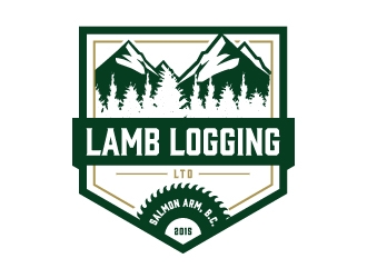 Lamb Logging Ltd. logo design by Kewin