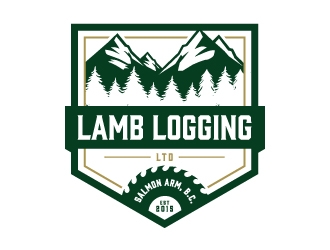 Lamb Logging Ltd. logo design by Kewin