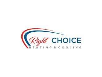 Right Choice Heating & Cooling logo design by bricton