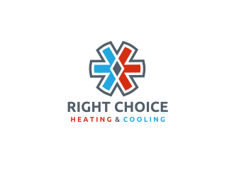 Right Choice Heating & Cooling logo design by fanis