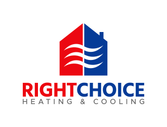 Right Choice Heating & Cooling logo design by lexipej