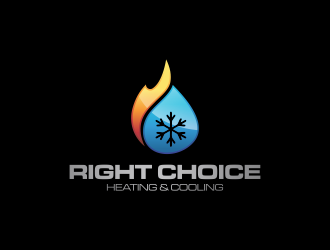 Right Choice Heating & Cooling logo design by RIANW
