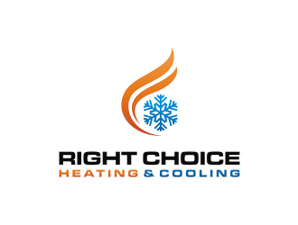 Right Choice Heating & Cooling logo design by mbamboex
