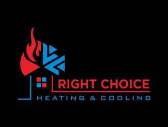 Right Choice Heating & Cooling logo design by cikiyunn