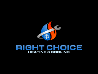 Right Choice Heating & Cooling logo design by Republik