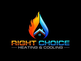 Right Choice Heating & Cooling logo design by uttam