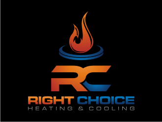 Right Choice Heating & Cooling logo design by dewipadi